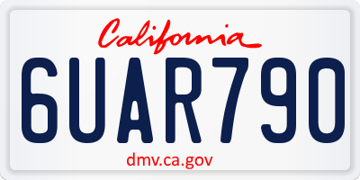 CA license plate 6UAR790