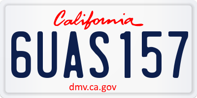 CA license plate 6UAS157