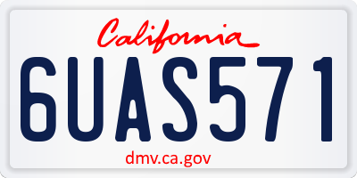 CA license plate 6UAS571