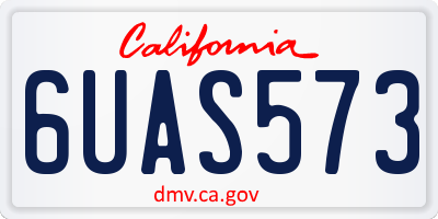 CA license plate 6UAS573