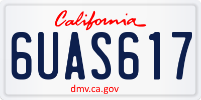 CA license plate 6UAS617