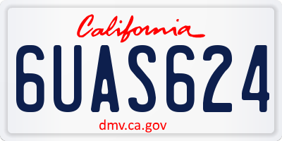 CA license plate 6UAS624