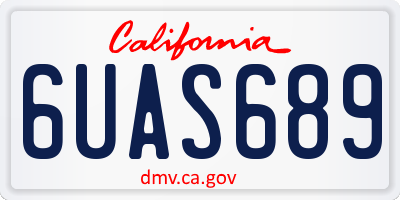 CA license plate 6UAS689