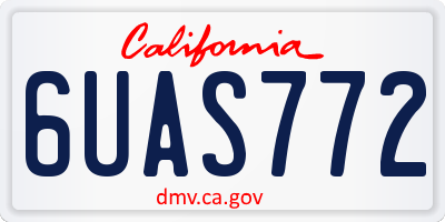 CA license plate 6UAS772