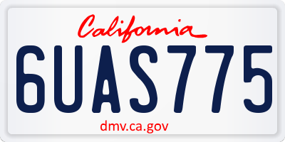 CA license plate 6UAS775