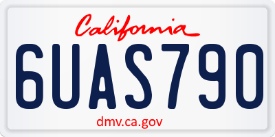 CA license plate 6UAS790