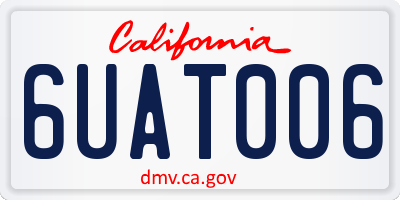 CA license plate 6UAT006