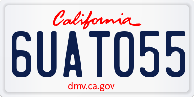 CA license plate 6UAT055
