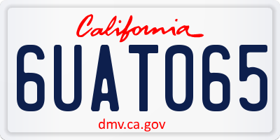 CA license plate 6UAT065