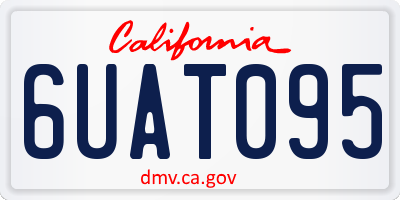 CA license plate 6UAT095