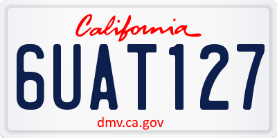 CA license plate 6UAT127