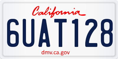 CA license plate 6UAT128
