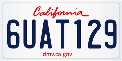CA license plate 6UAT129