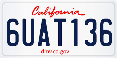CA license plate 6UAT136