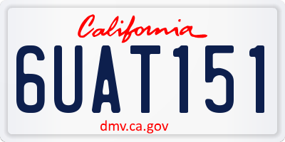 CA license plate 6UAT151