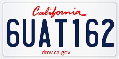 CA license plate 6UAT162