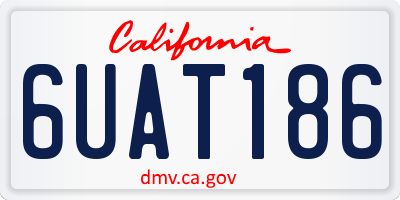 CA license plate 6UAT186