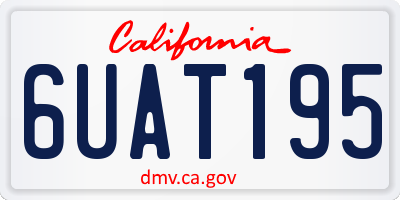 CA license plate 6UAT195