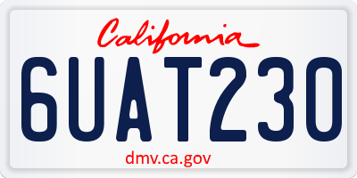 CA license plate 6UAT230