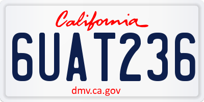 CA license plate 6UAT236