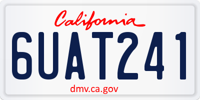 CA license plate 6UAT241