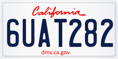 CA license plate 6UAT282