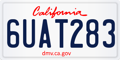 CA license plate 6UAT283