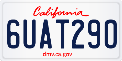 CA license plate 6UAT290