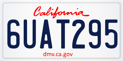CA license plate 6UAT295