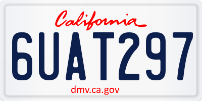 CA license plate 6UAT297