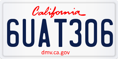 CA license plate 6UAT306