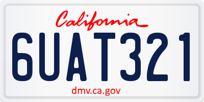 CA license plate 6UAT321