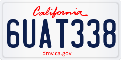 CA license plate 6UAT338
