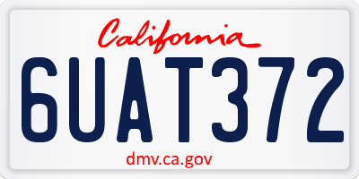 CA license plate 6UAT372