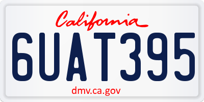 CA license plate 6UAT395