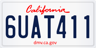 CA license plate 6UAT411