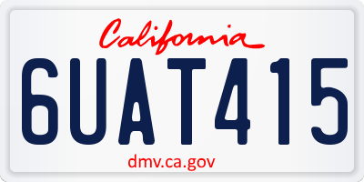 CA license plate 6UAT415
