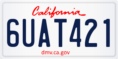 CA license plate 6UAT421