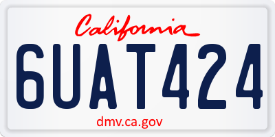 CA license plate 6UAT424
