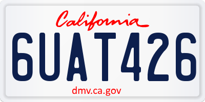 CA license plate 6UAT426