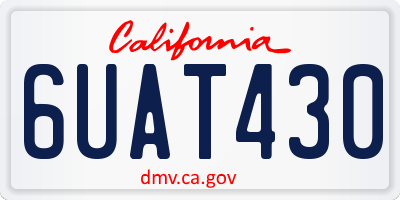CA license plate 6UAT430