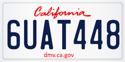 CA license plate 6UAT448