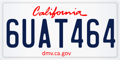 CA license plate 6UAT464