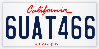 CA license plate 6UAT466