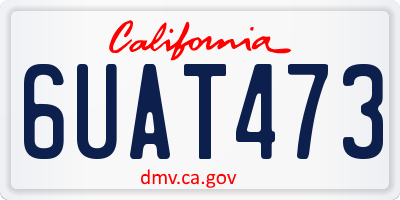CA license plate 6UAT473
