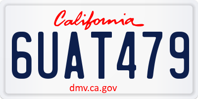 CA license plate 6UAT479