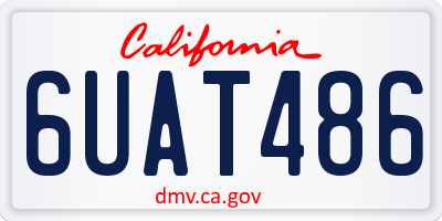 CA license plate 6UAT486