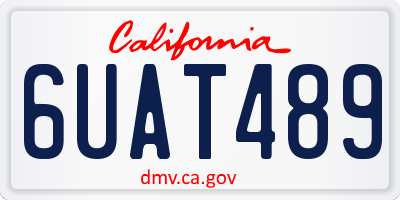 CA license plate 6UAT489