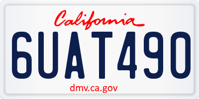CA license plate 6UAT490