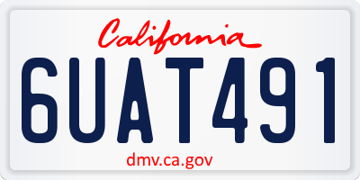 CA license plate 6UAT491
